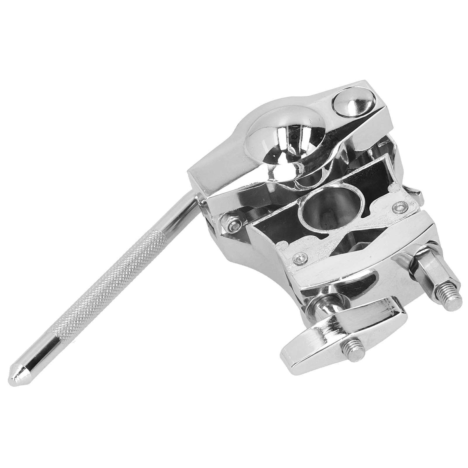 Portabatterie per Tom, Morsetto per Strumenti Musicali, Batteria per Tom, Accessori per Supporto Doppio Tom Argento per Tutti i Tipi di Staffe