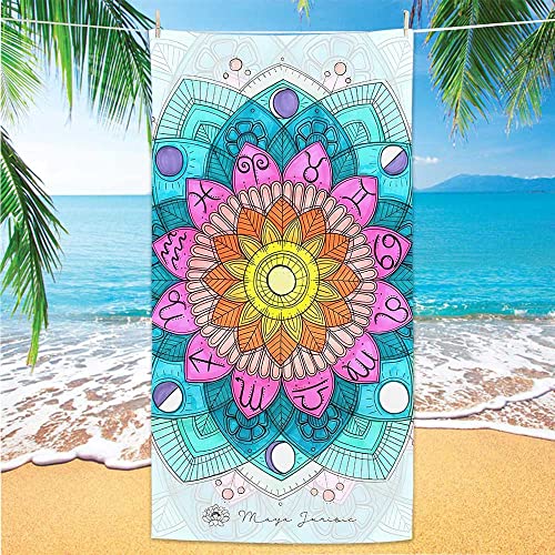 Large Beach Towel 36"X 71" Quick-Dry & Super Absorbent Beach Towels For Beach Pool Bath Camping Travel Swimming Bath Beach Blanket (Colorful Mandala) #TOP5