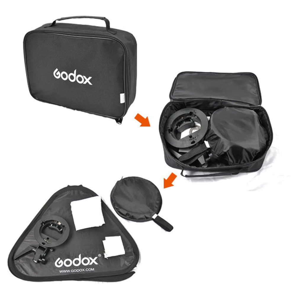 Godox 40 x 40 cm Caja de luz difusor con soporte de fijación Bowens soporte para Speedlite de luz de flash