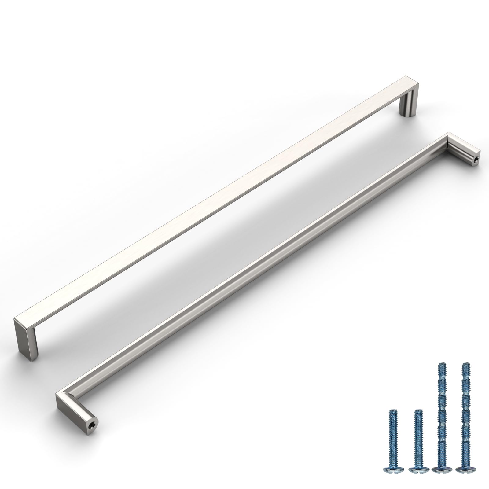 KNOKLOCK 6 Pack 12-3/5Inch Brushed Nickel Cabinet Pulls, Kitchen Hardware | Heavy-Duty Solid Zinc, Easy to Install, Good Scratch Resistance, Durability, Kitchen Cabinet Pulls for Drawers Dressers