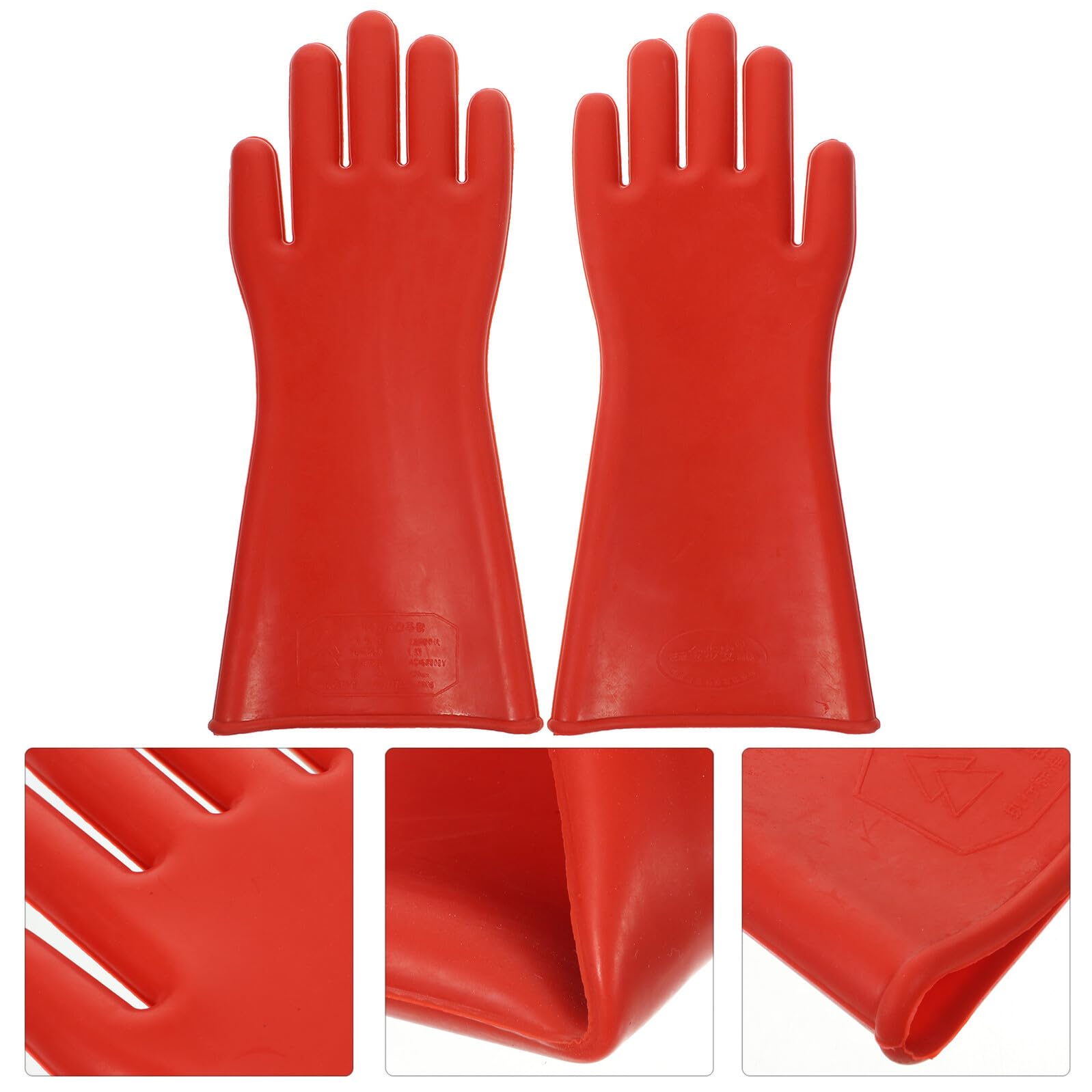 Hochspannungs Isolierhandschuhe Elektriker Arbeitshandschuhe aus Robustem Gummi Ergonomisch Geformt Rutschfest Langlebig für Sichere Elektrische Arbeiten Herren und Damen