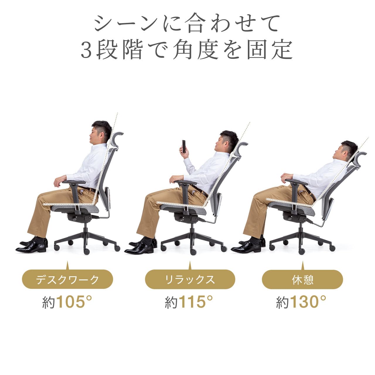 サンワダイレクト オフィスチェア ハイバック 前傾チルト ロッキング