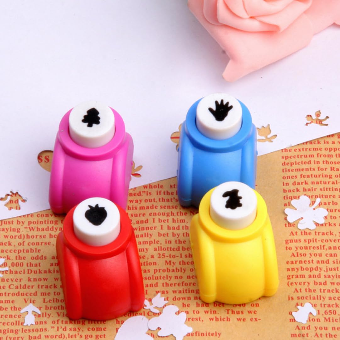 Mini perforadora de papel para álbumes de recortes, perforadora con forma de agujero, herramienta de estampado para manualidades DIY para niños, 40 Uds.