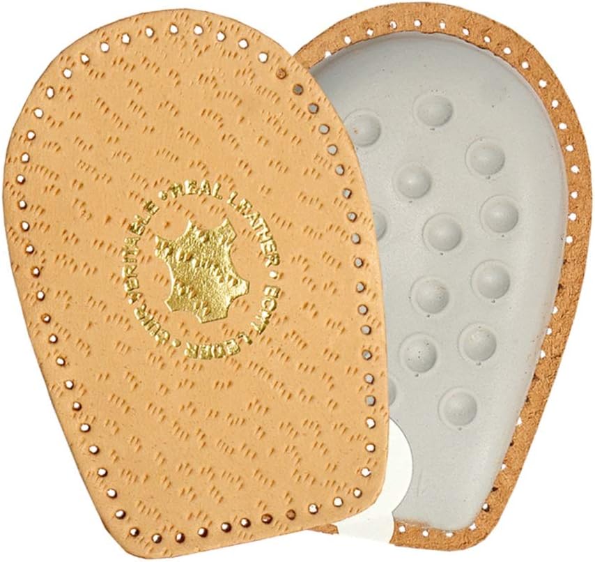Heel Cushion Pads for Shoes – Genuine Leather Heel Pads with Slight Heel Raise and Self-Adhesive Backing, for Women and Men, 4 Sizes – Kaps Airflex