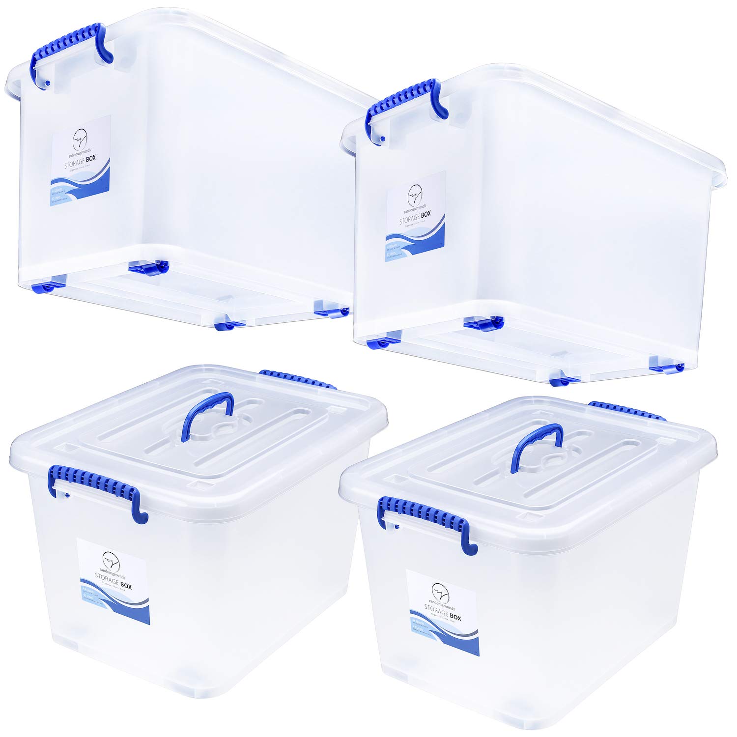 Buy Plastic Storage Bins with Lids and Wheels For Toys Shoes Tools