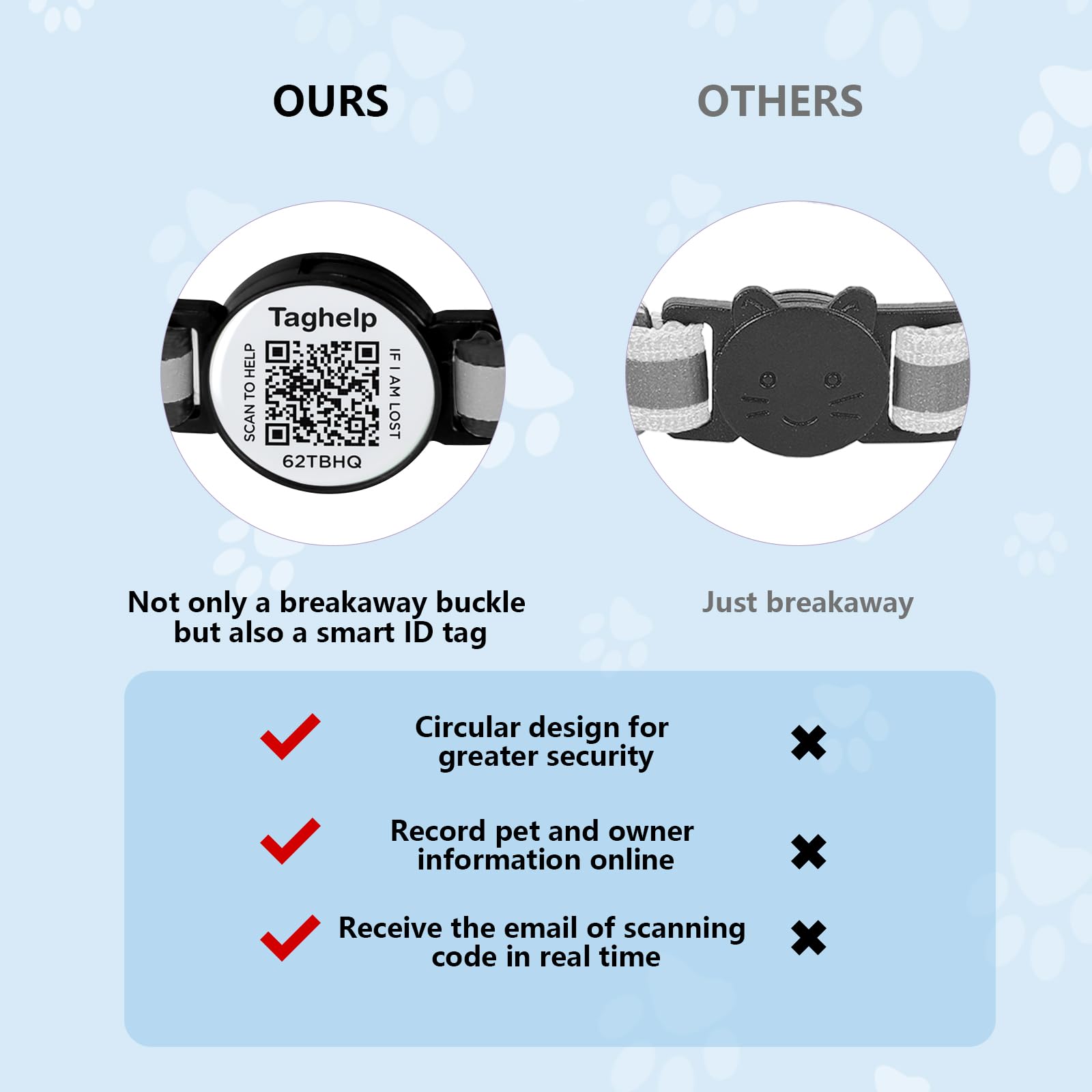 Paquete de 6 collares de gato con campana, bonito collar de gato, ideal para niñas, gatos, niños, gatos, collares reflectantes sólidos y seguros para gatos, etiquetas de identificación de gato con