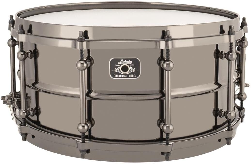 Ludwig 6.5x14 Universal Brass Snare Drum Black Nickel