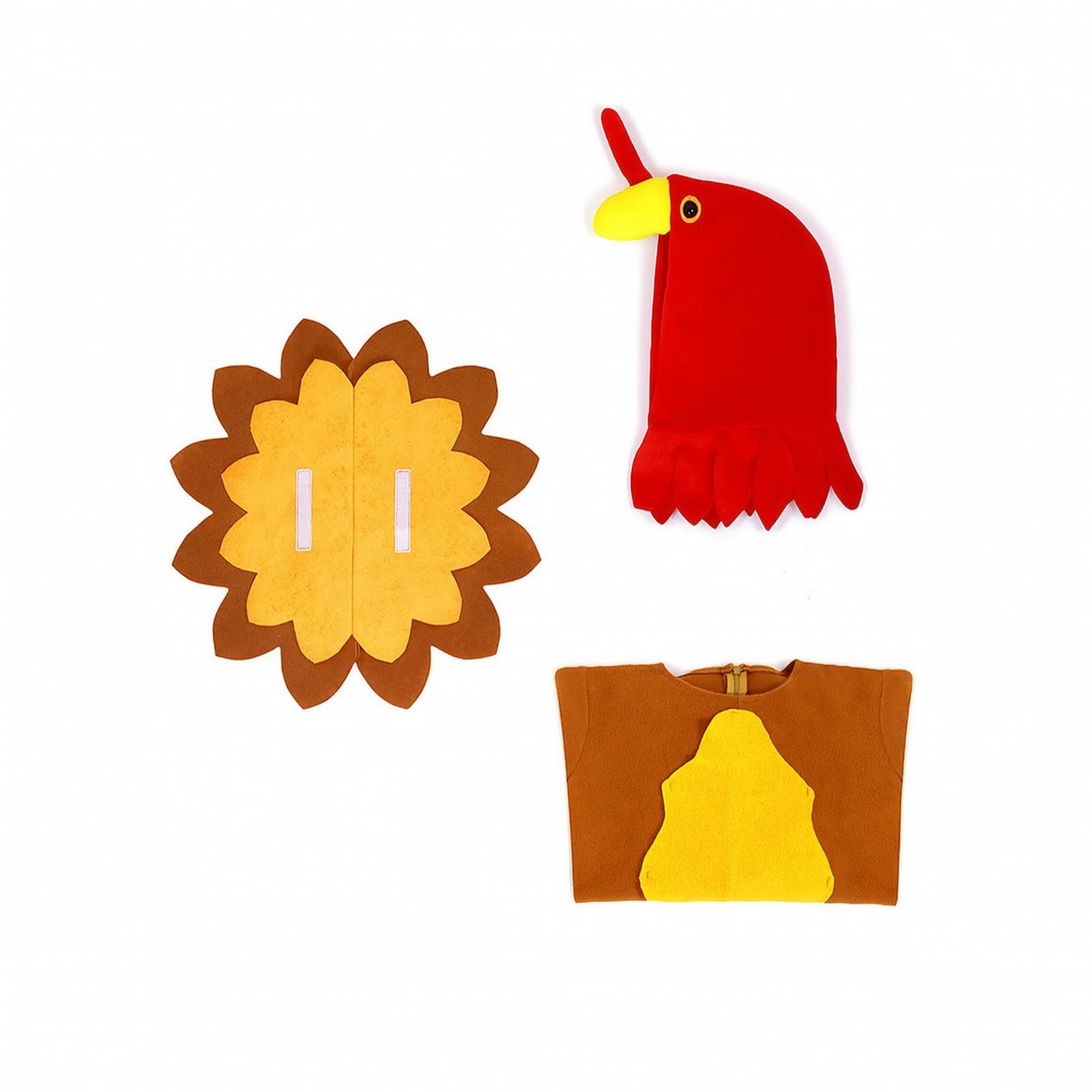 Costume Personaggio Pennuto in Poliestere Tuta da Pennuto con Cappuccio Morbido Vestito di Carnevale per Bambini
