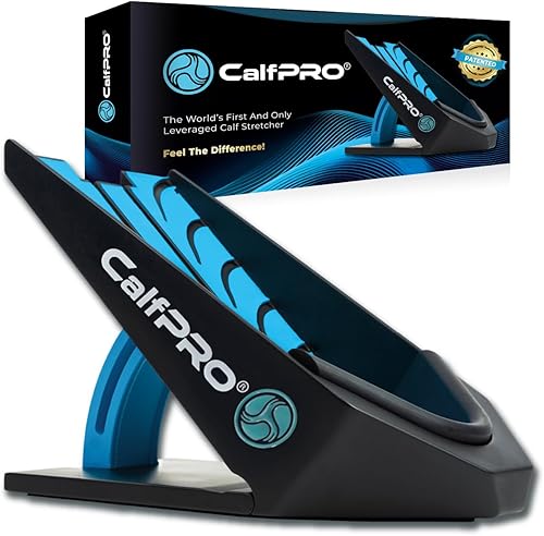 CalfPRO Estirador de pantorrilla más profundo para alivio de la fascitis plantar. Dispositivo de estiramiento de bloqueo de talón profundo para