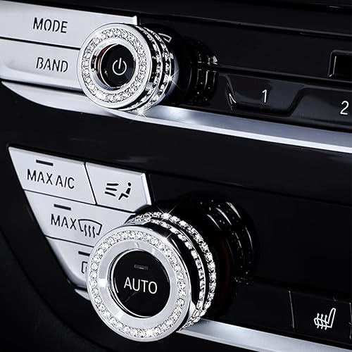 Miniatura 5 de MICROCK Bling - Cubierta de botón de encendido de parada de arranque del motor para BMW 2 3 3GT 4 5 6 7 X1 X2 X3 X4 X5 X6 X6M M2 M3 M4 M5 M6 Series,