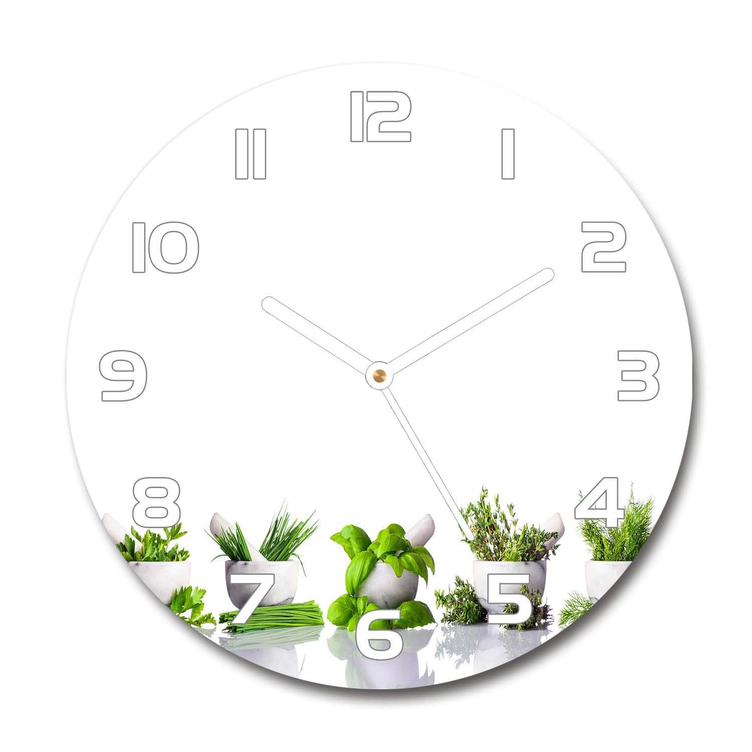 Horloge en verre 60x60cm silencieuse de salon design sur pied Tulup