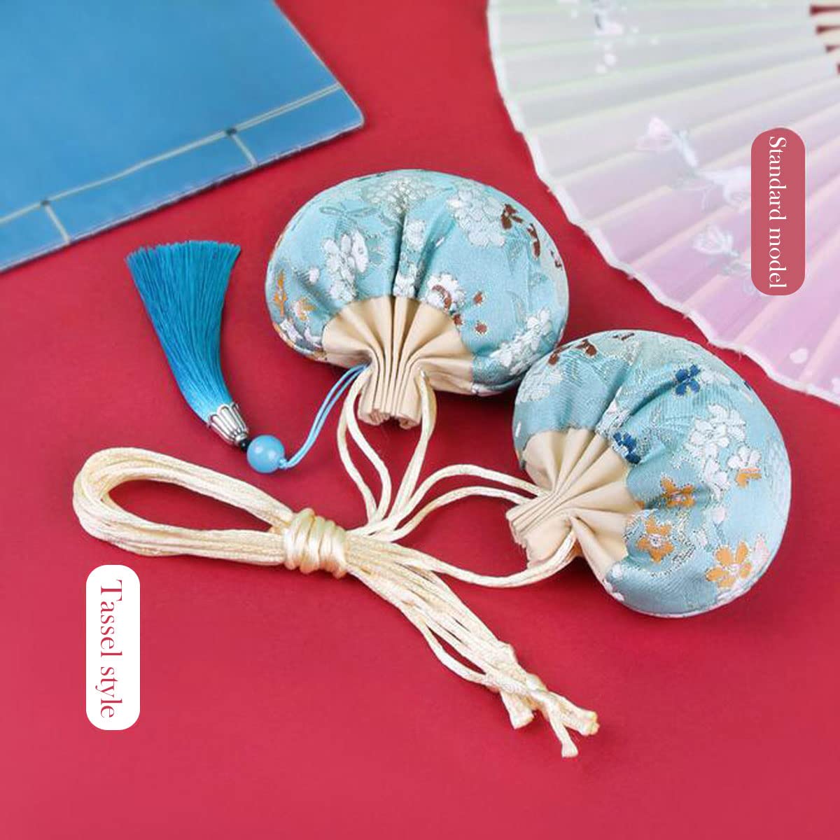 Snadulor 10PCS Chinese Sachet Silk Brocade Coin Bags Pouches with Drawstring Jewelry Gift Bag Aromatherapy Bag Candy Bag