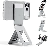 Vista 33 de MOFT Trípode para teléfono con palo selfie para iPhone, soporte de iPhone de múltiples ángulos, soporte de teléfono ligero y portátil, imanes Seafoam