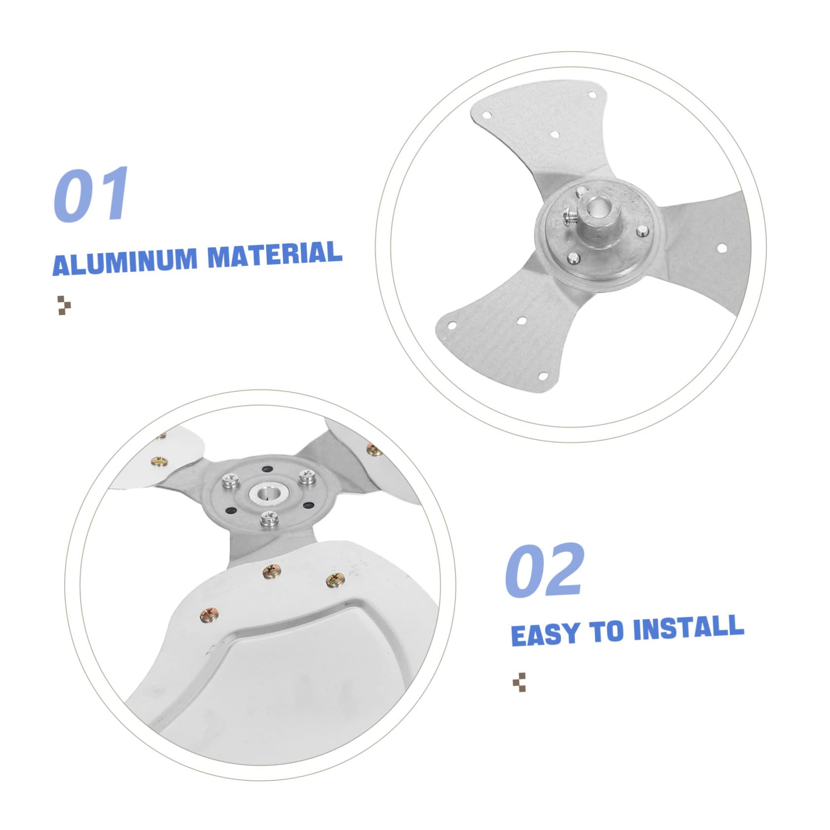 NUOBESTY Ventilador de Aluminio de Repuesto Ideales para Decoración Verano Aspas y Larga Vida Útil Fácil Mantenimiento para Ventilador de Piso en Fábricas y Espacios Comerciales
