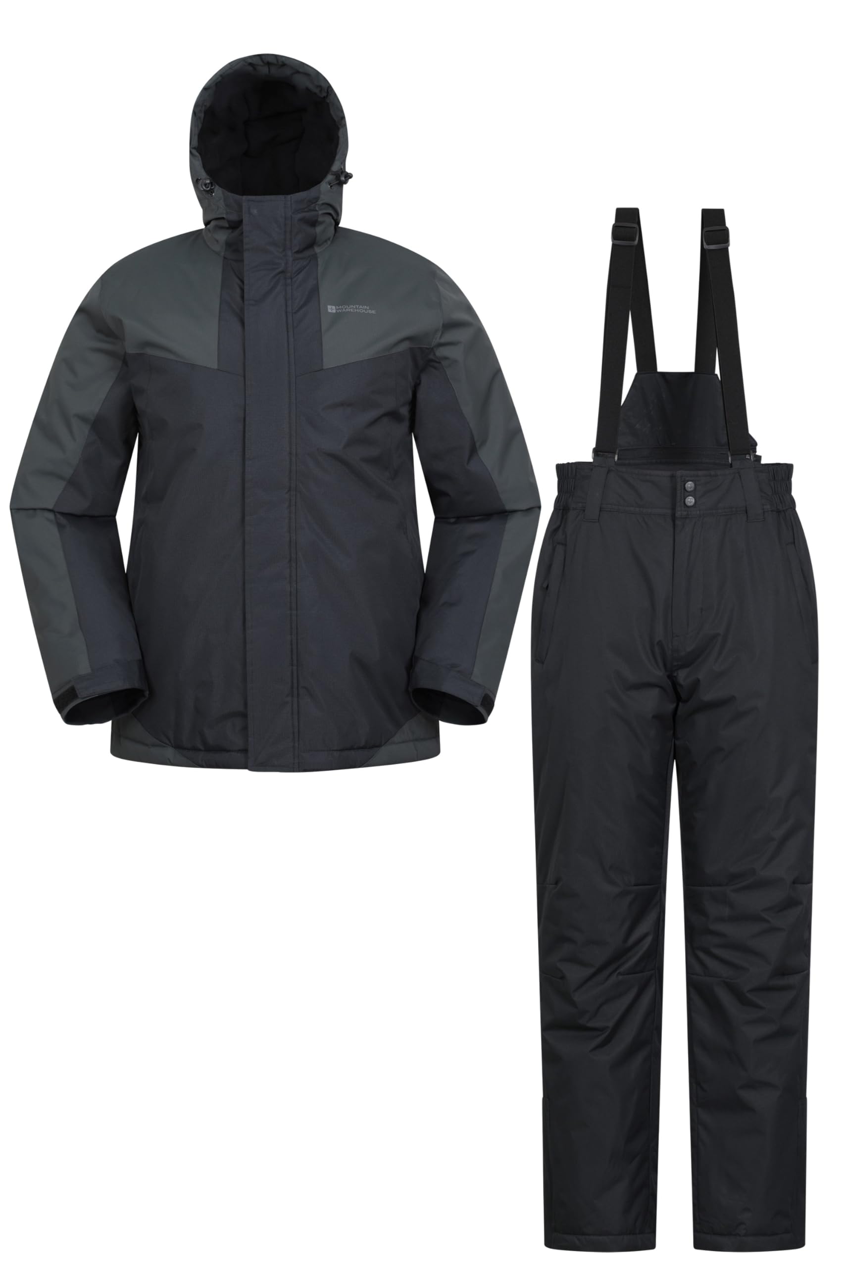 Mountain Warehouse Ensemble Veste de Ski rembourrée, Pantalon pour Homme - Imperméable, Respirant, testé à -30 °C, Jupe - Idéal pour l'hiver et Le Plein air