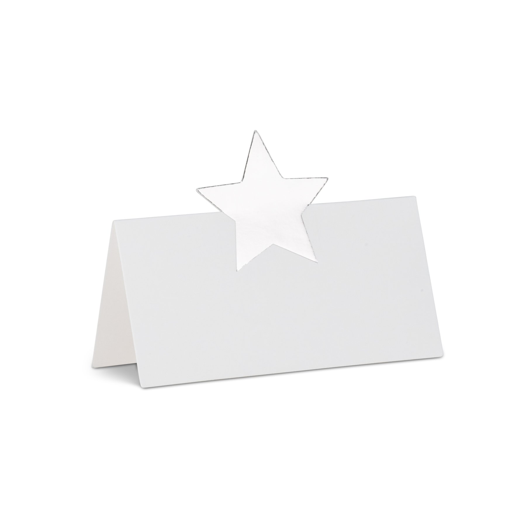 Folding Star 12 Piece Placecards Silver Star Silver Star