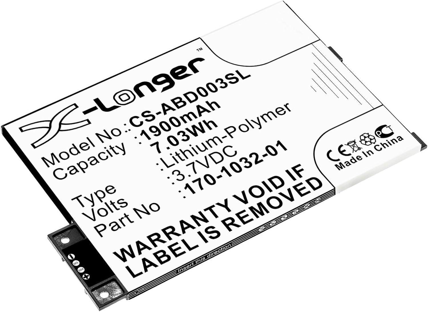 1900mAh GP-S10-346392-0100 Replacement Battery, Compatible with Kindle 3, 3 Wi-fi, 3G, Kindle Graphite