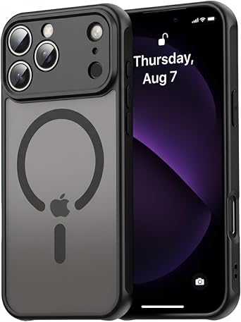 Clear Case for iPhone 17 iPhone 18 Pro Max/ 17 Pro Max, Translucent Black