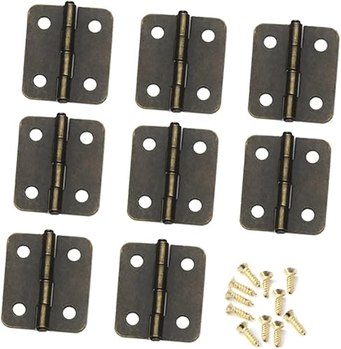 Miniatura 8 de Housoutil Bisagras automáticas para cajas de joyería Juego de bisagras de resorte de cierre automático de acero inoxidable