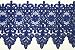 10 Colors Floral Embroidered Scalloped Venise Guipure Applique Lace Trim (Royal Blue)