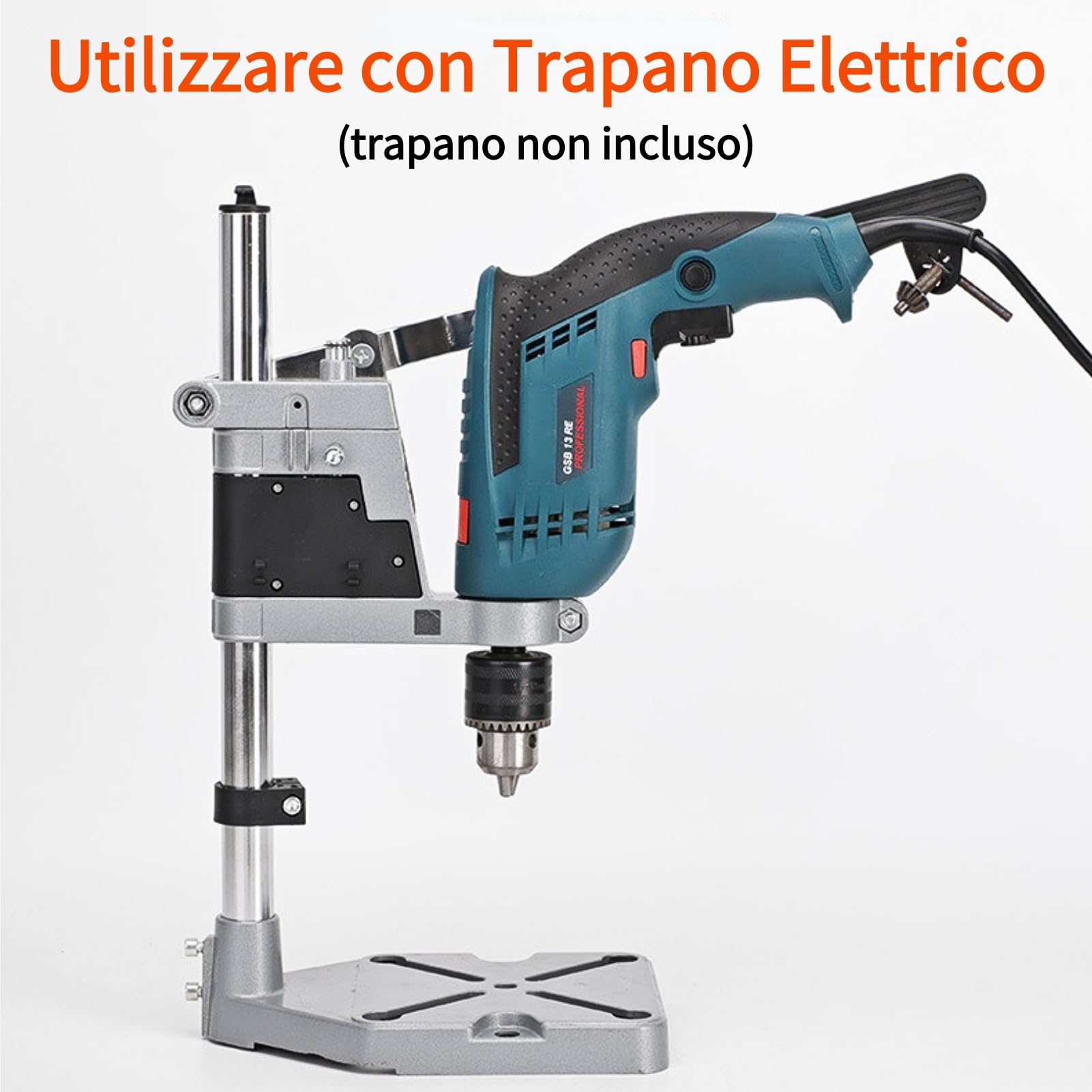 Supporto per Trapano Elettrico Multifunzione Supporto Smerigliatrice, Staffa per Smerigliatrice Trapano a Colonna Morsetto Banco Lavoro Utensile Rotante Lavorazione Legno
