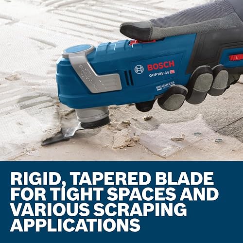 Miniatura 5 de BOSCH OSL200RS Starlock - Cuchilla de rascador rígida de acero de alto carbono para eliminar selladores resistentes, adhesivos, pintura (1 pieza),