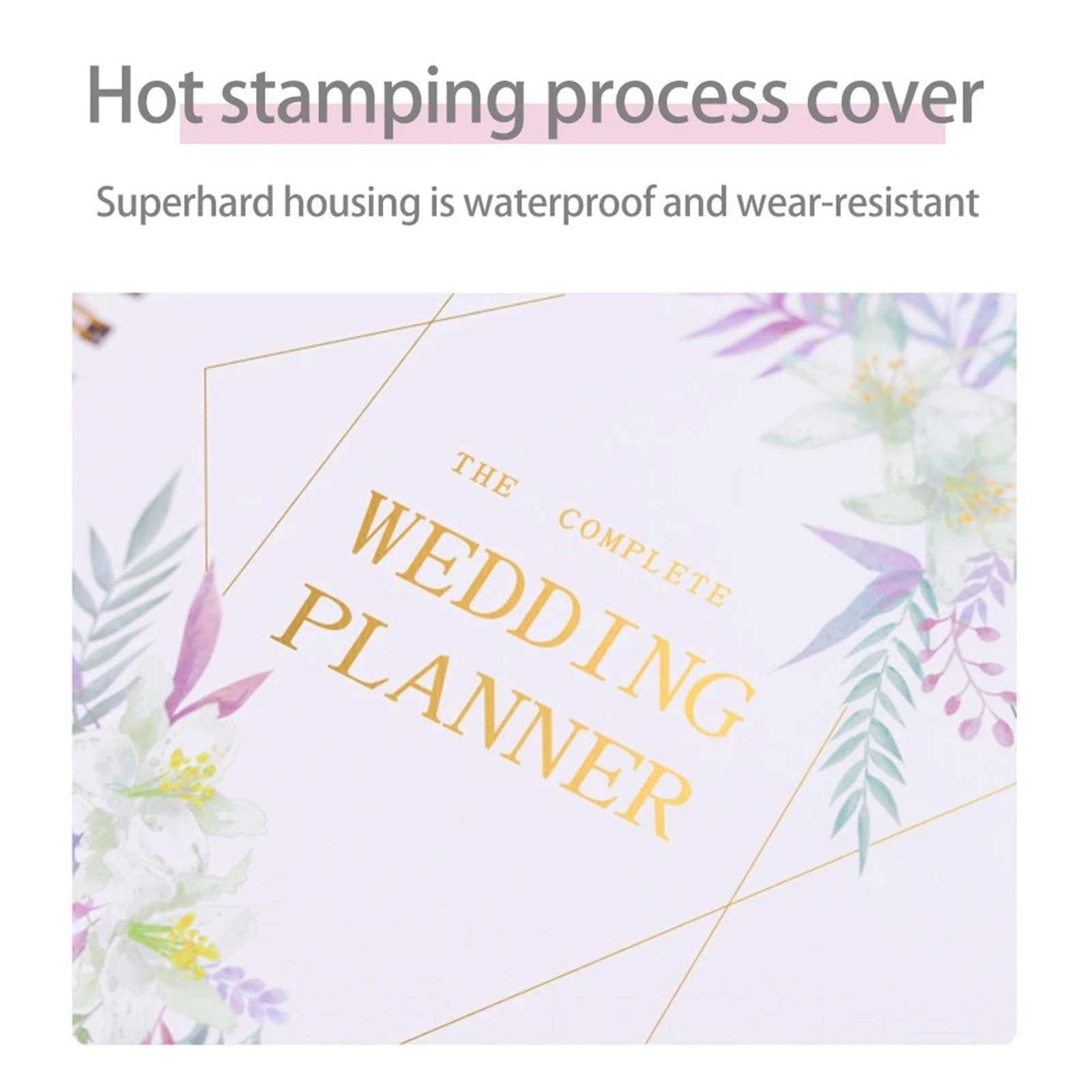 Hochzeitsplanungsbuch Hochzeitsplanerbuch for die Braut, Hochzeitsplanungs-Organizer mit 5 Registerkarten, Hardcover mit Metallecke Für Hochzeiten, Jahrestage