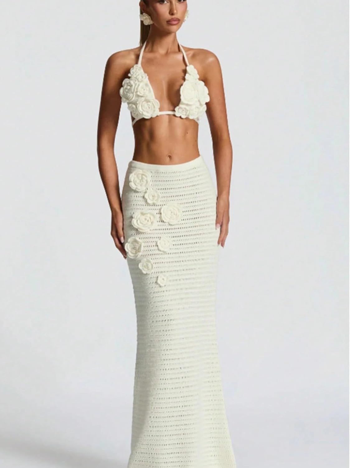 1 Set Solid Color Sexy Women Beach Cover Up 2 Pieces,Spring/Summer cover ups for swimwear