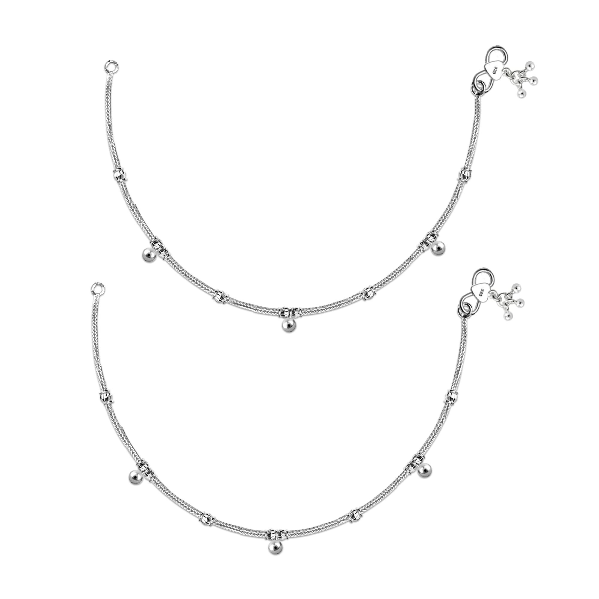 See full amazon price history chart for LeCalla 925 Sterling Silver BIS Hallmarked Cut Bead Designer Anklets for Women and Girls LeCalla 925 Sterling Silver BIS Hallmarked Cut Bead Designer Anklets for Women and Girls (B0B3MLFZSY) Amazon Price History, Amazon Price Tracker