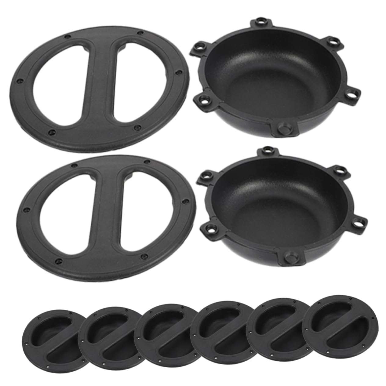 SEWACC 8Pcs Handle Pulls for Speakers Durable Audio Cabinet Handles Heavy Duty Material Ergonomic Design for Easy Installation and Use for Stage and Subwoofer