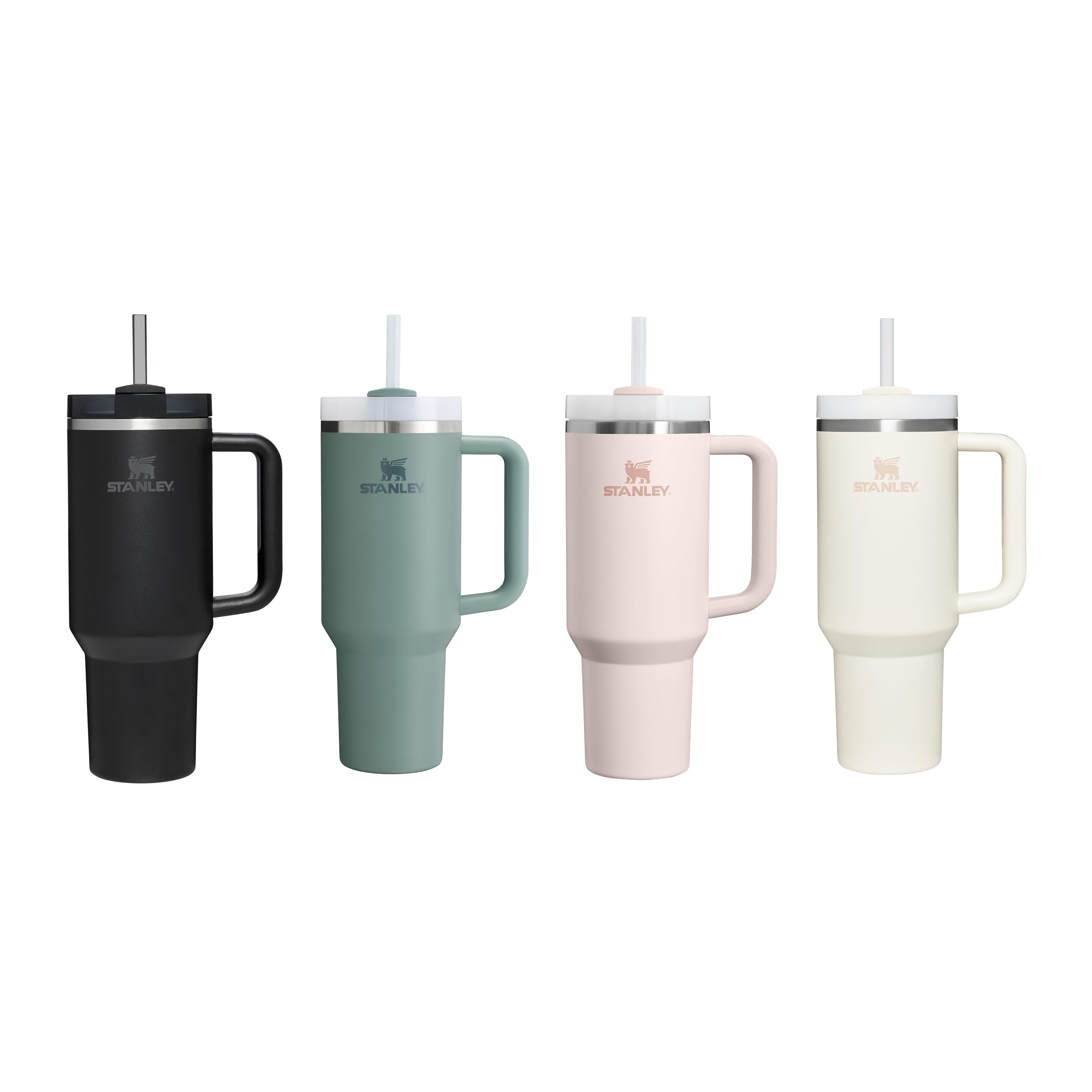 STANLEY Quencher H2.0 Flowstate Borraccia Con Cannuccia 1.2L - Freddo Per 11 Ore - Con Ghiaccio Per 48 Ore - Senza BPA - Tazza Termica Con Manico - Cream Tonal