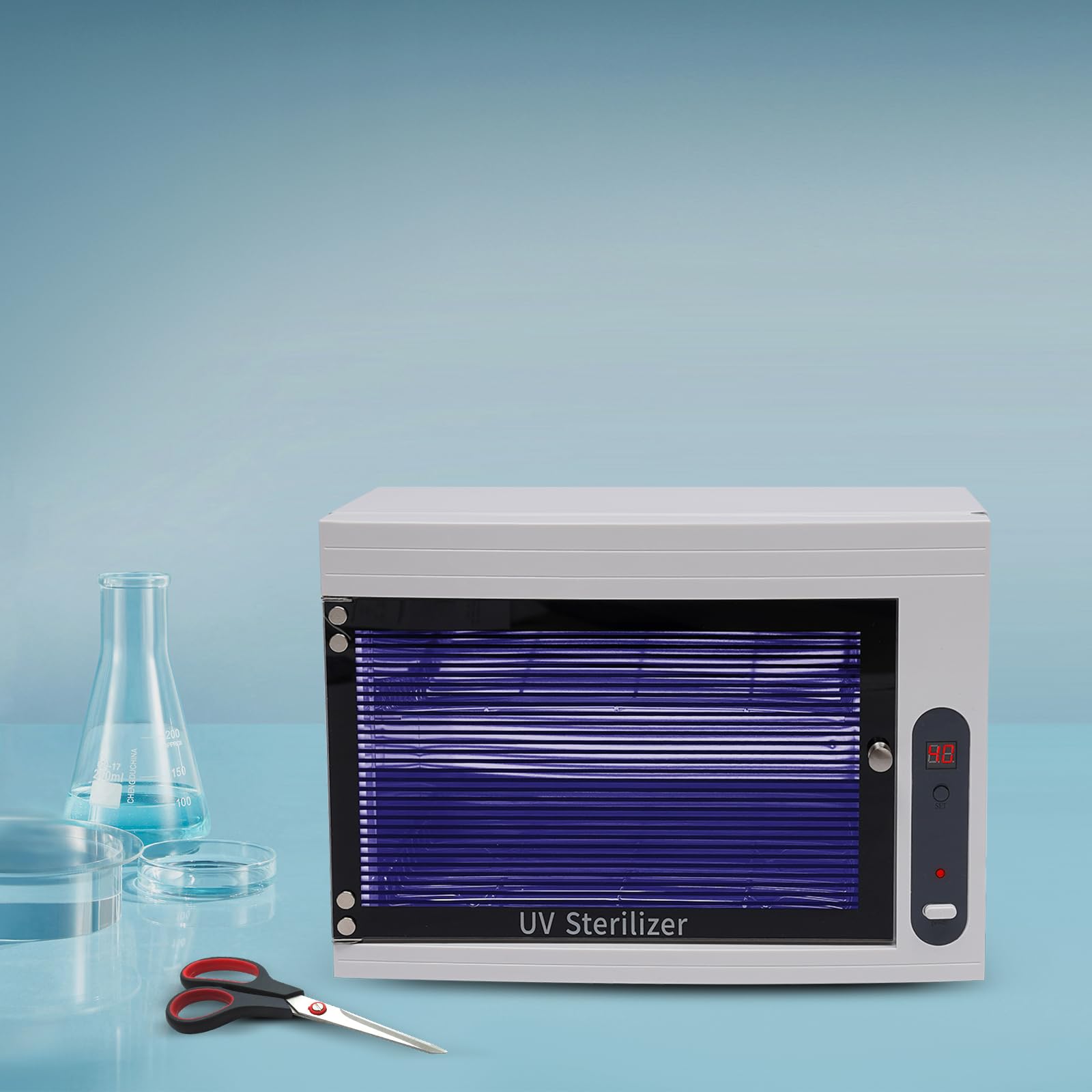 Armadio di disinfezione UV a LED sterilizzatore gabinetto disinfezione scatola in acciaio inox vassoio sterilizzatore medico vassoio in acciaio inox, scatola disinfettante per dentale medico, salone