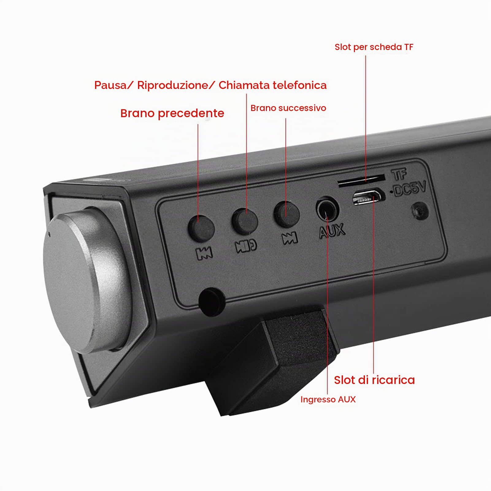 Soundbar, Soundbar per TV, Altoparlante Home Theater, Altoparlante Bluetooth Scheda di memoria Subwoofer stereo wireless Lettore audio AUX per Home Theater