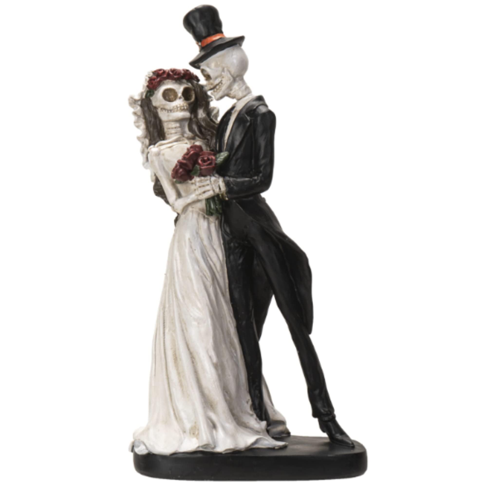 Figurine squelette mariés Pacific Giftware en résine d'art, statue gothique de 32 cm