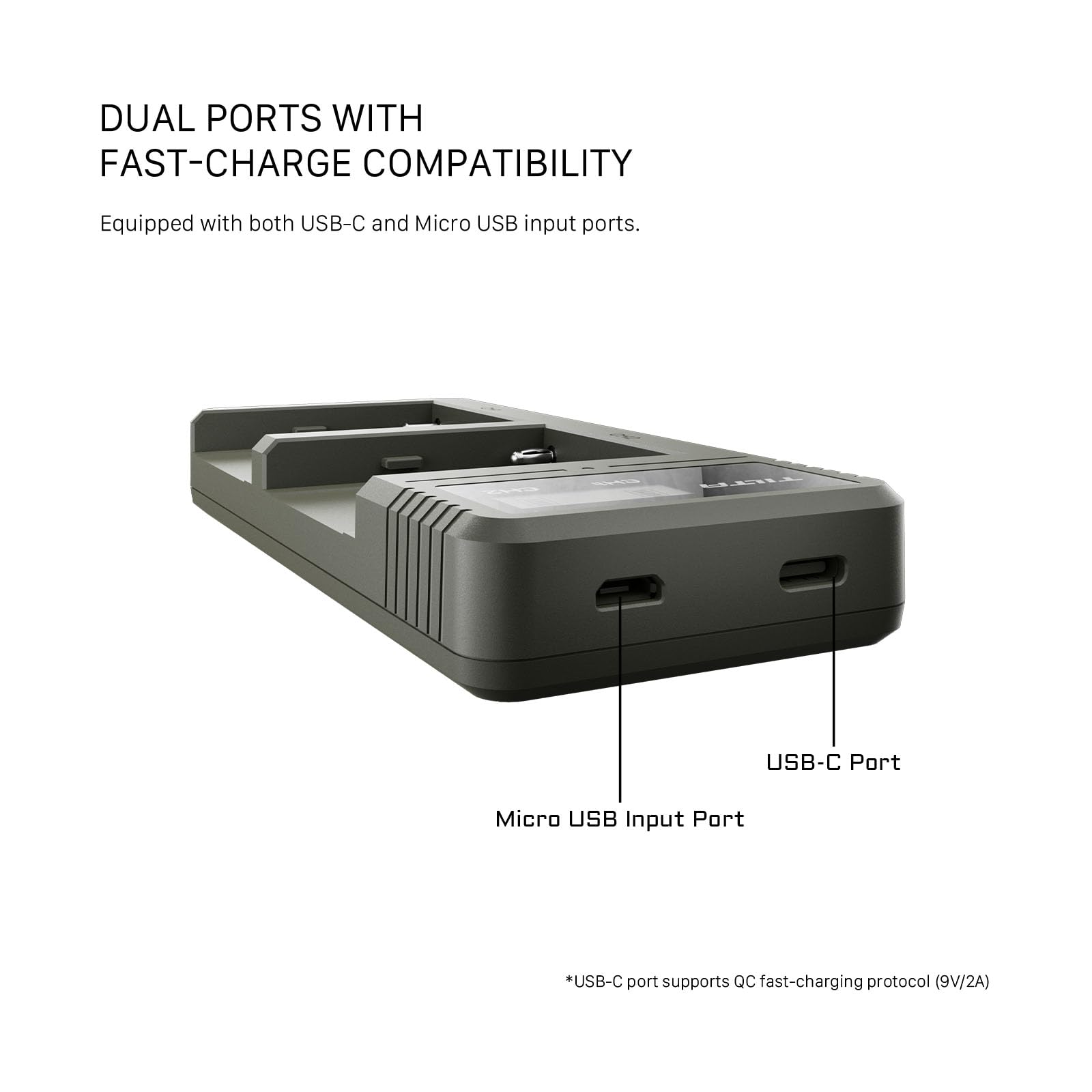 TILTA NP-F550 Lot de 2 batteries 3500 mAh et double chargeur LCD compatible avec les batteries Sony NP-F570, F550, F750, F770, F930, F950, F960, F970, lampes LED, moniteurs et Nucleus M II TBC-LS-A-GN