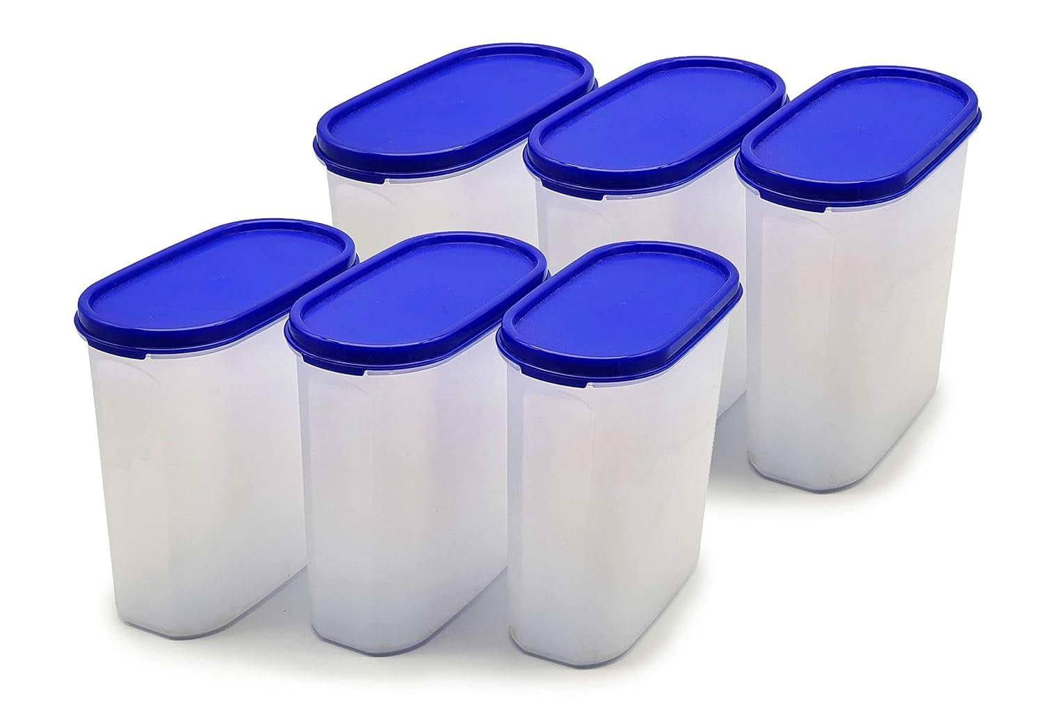 Mahaware Modular Oval Plastic Kitchen Container Set,1800ml, Set of 6, Blue (B07X918KH4) Amazon Price History, Amazon Price Tracker