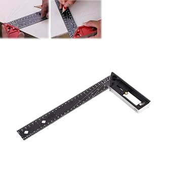 2026 New Multi-Angle Measuring Ruler, Woodworking Square Ruler, Universal Combination Angle, Multifunctional Right Angle, L Square for Precise Measuring, Drawing Black