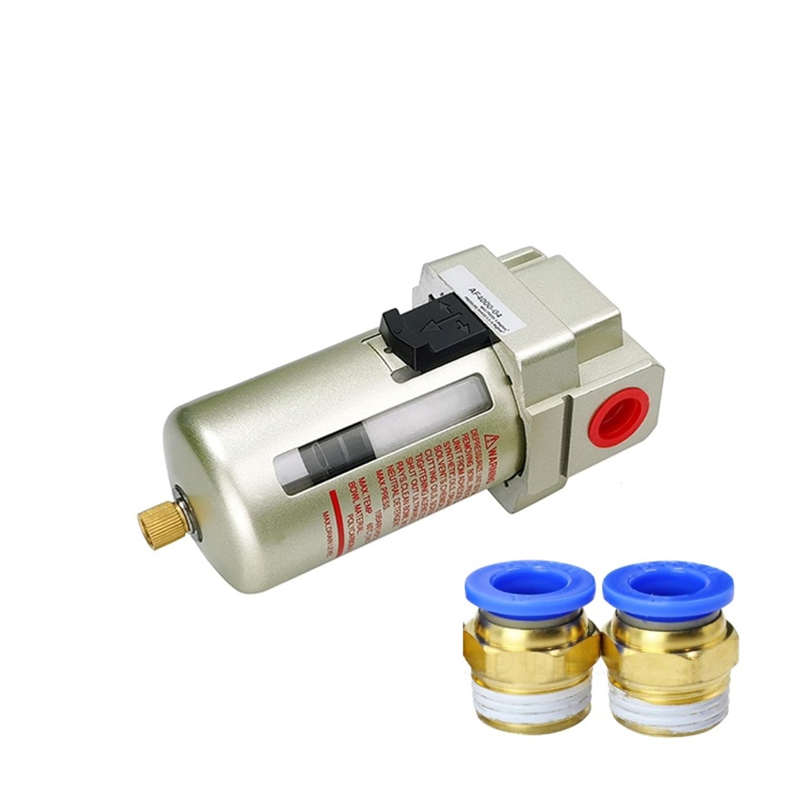 AF4000-04 - Filtro de bomba de aire para compresor de aceite y agua (AF4000 04 PC12 04, filtro de fibra)
