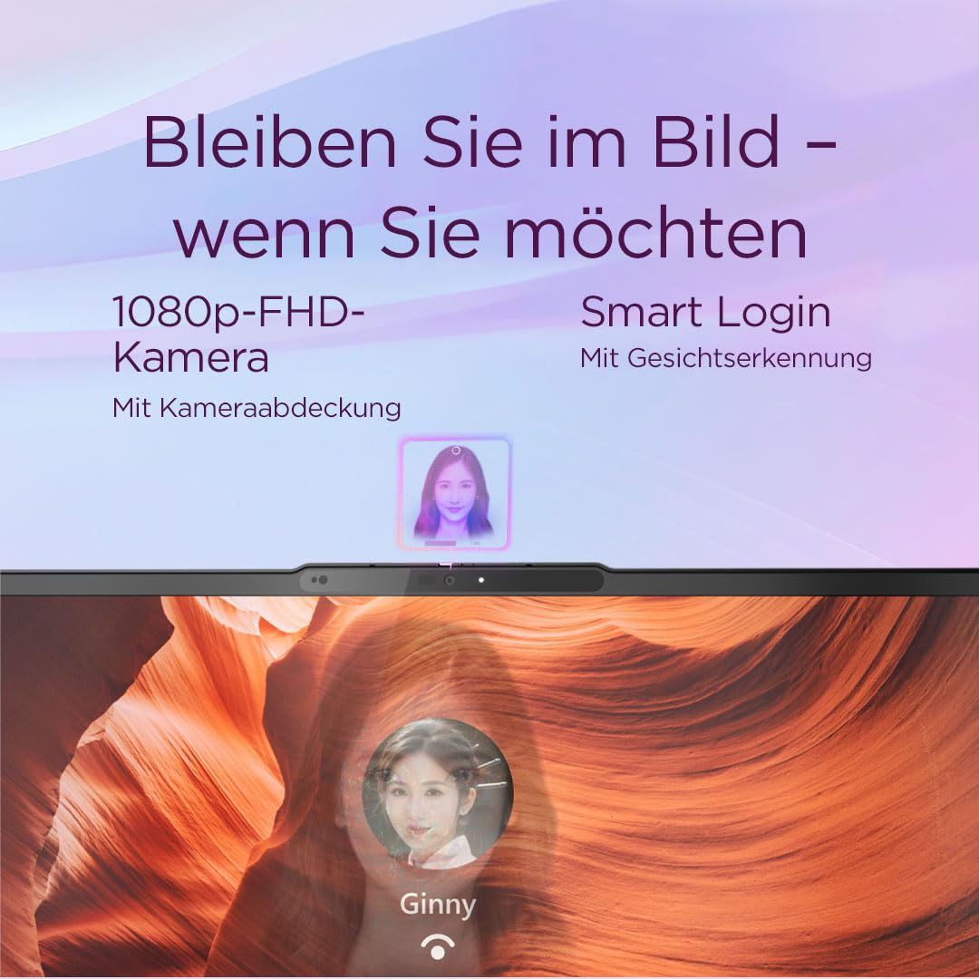 Lenovo IdeaPad Slim 5 Laptop | 16" WUXGA Display | AMD Ryzen 7 7735HS | 512GB SSD | 16GB RAM | AMD Radeon 680M Grafik | QWERTZ | Beleuchtet | Windows 11 | Luna Grau | 3 Monate Premium Care
