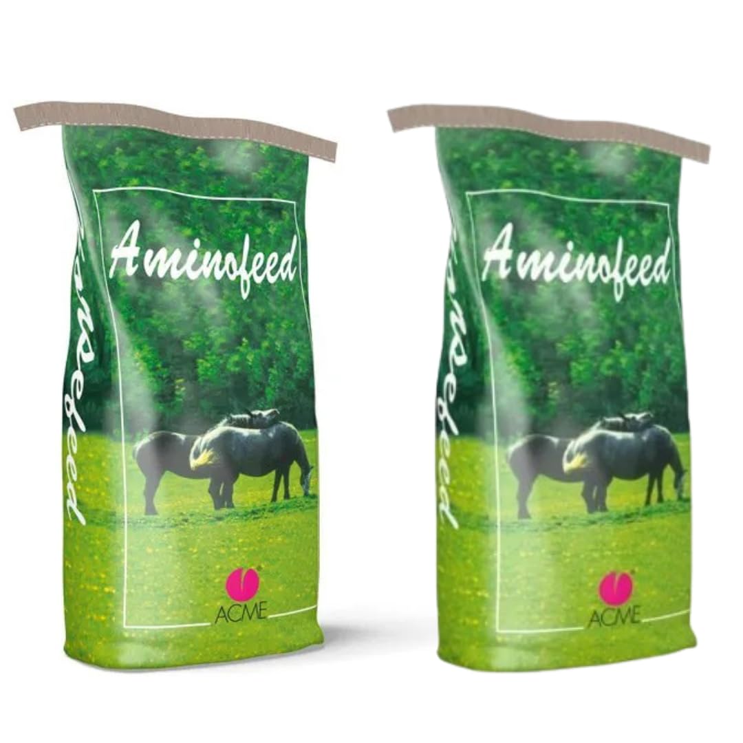 Acme Aminofeed, Mangime per Cavalli, 2 Sacchi da 20 kg, per Fattrici, Puledri e Cavalli Sportivi