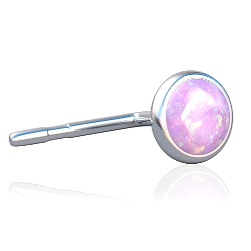 Miniatura 17 de Opal Tragus Stud Earring, Tragus Earring in 14k Gold filled ,3 mm green Opal Tragus studs Piercing