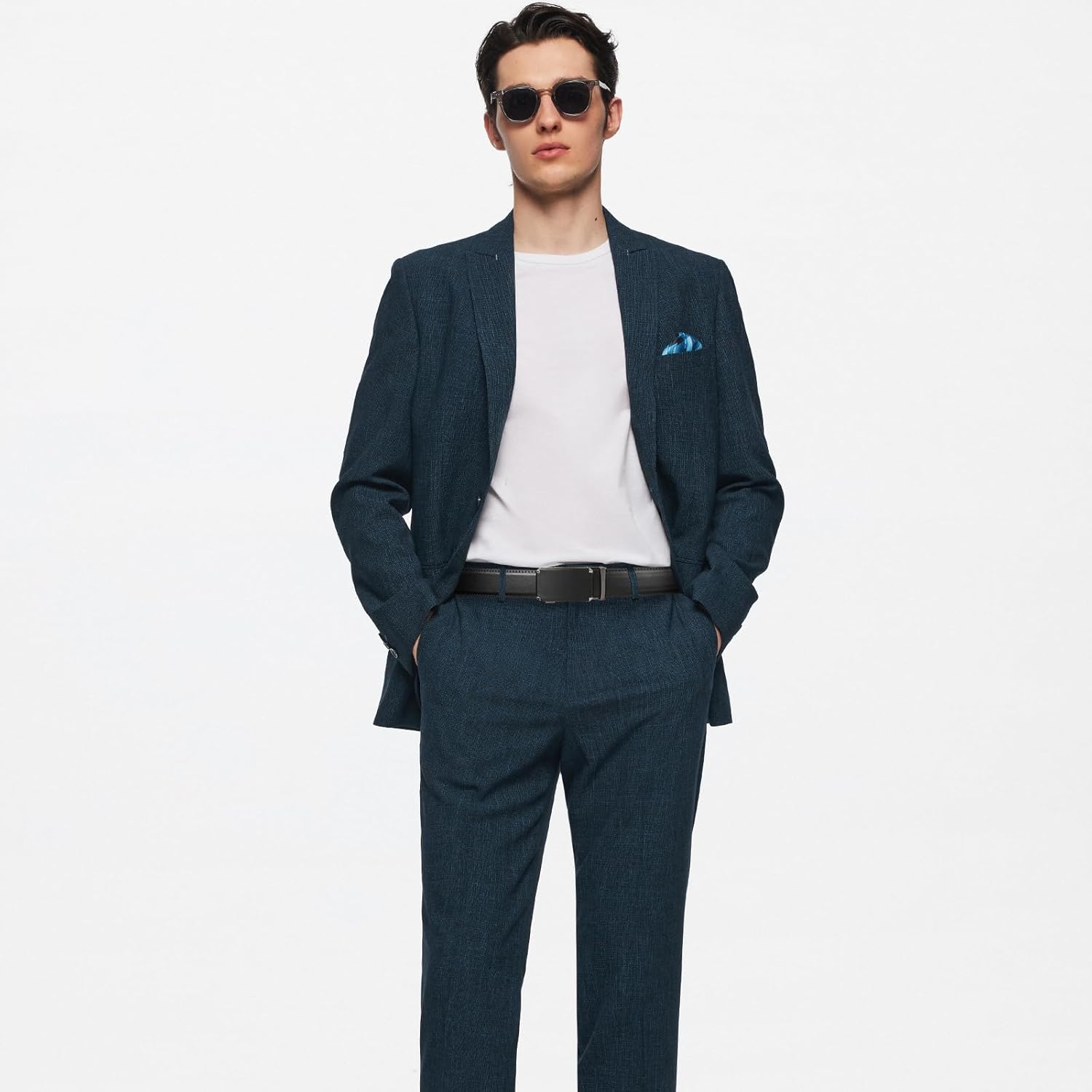 GAEKEAO Ratchet Belts for Men Dress Casual 1 3/12" Adjustable Genuine Leather Slide Buckle Designer Belt with Box Trim to Fit - Image 6