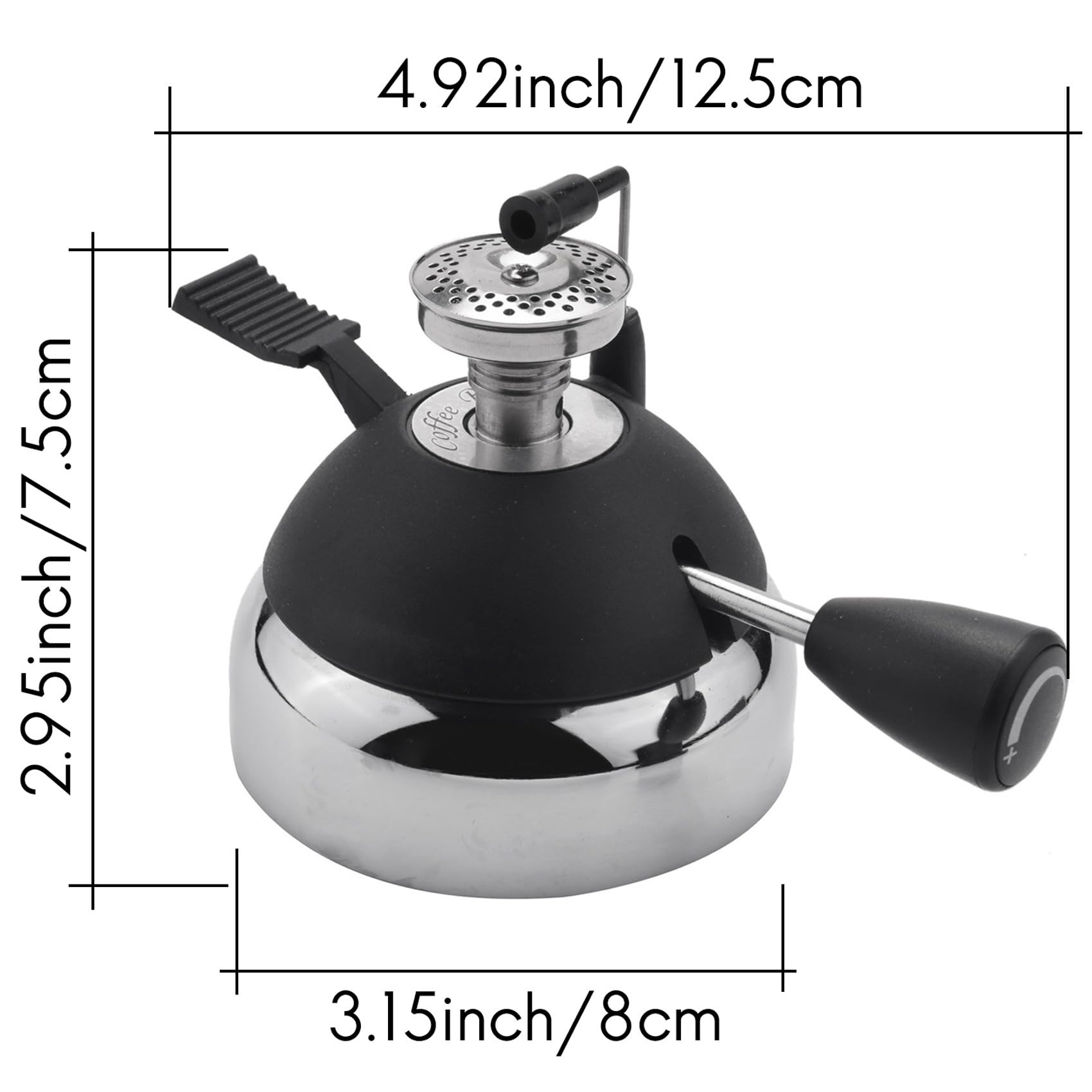 VENEKA 3X Mini Quemador de Gas HT-5015M Mini Quemador de Butano de Gas de Sobremesa Calentador Sifón Olla Estufa de Café Sifón Olla