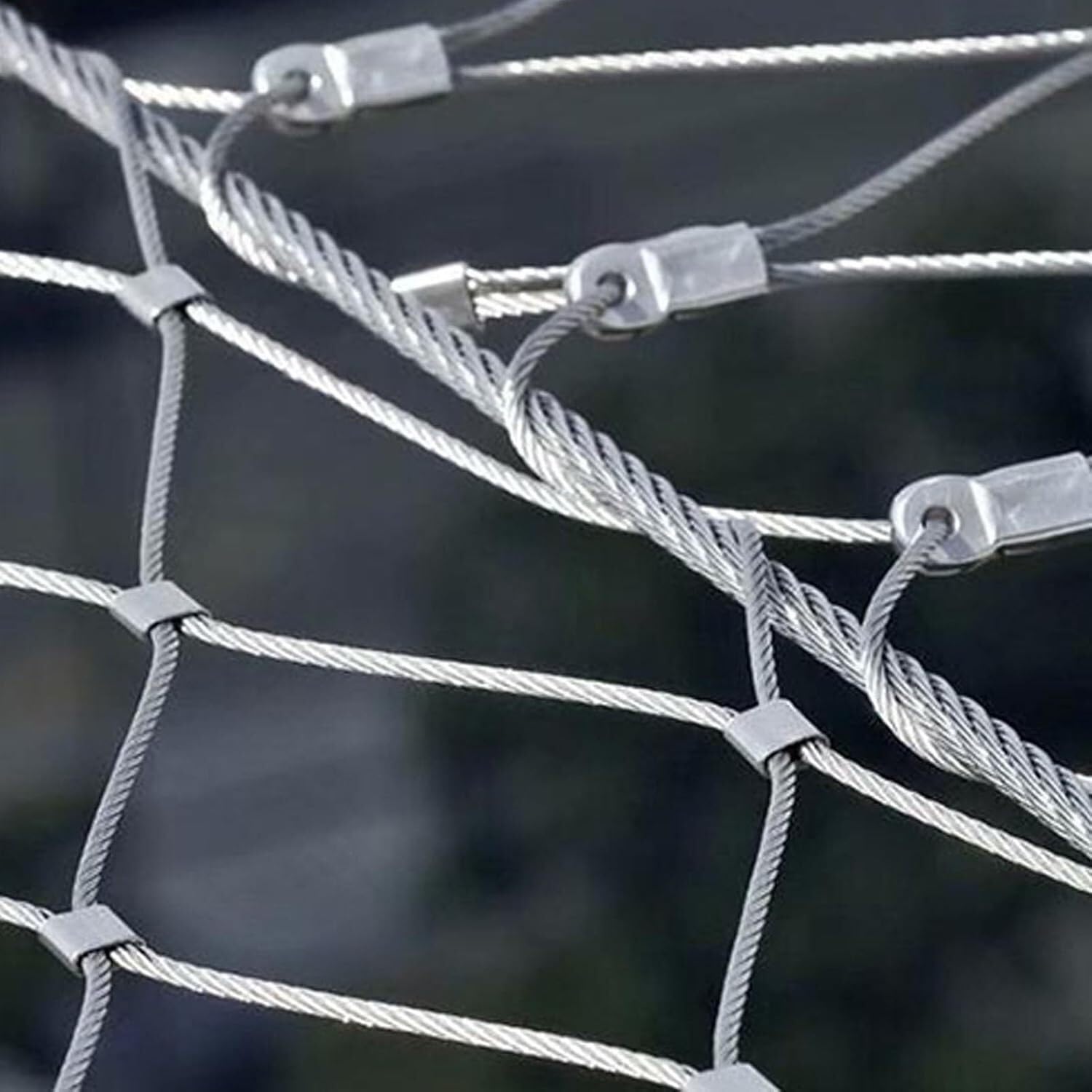 304 Edelstahl Sicherheitsnetz Hohe Höhe Fallschutz Anpassbar Balkon Geländer 2x10m Vielseitiges Netz für Treppen und Außenbereiche