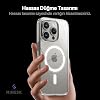 Transparent Case Compatible with Magsafe for Minesque iphone 16 Pro Max Crystal Clear Material Polycarbonate Back Part and Silicone Edges Wireless Charging Assisted Case Cover (16 Pro Max)