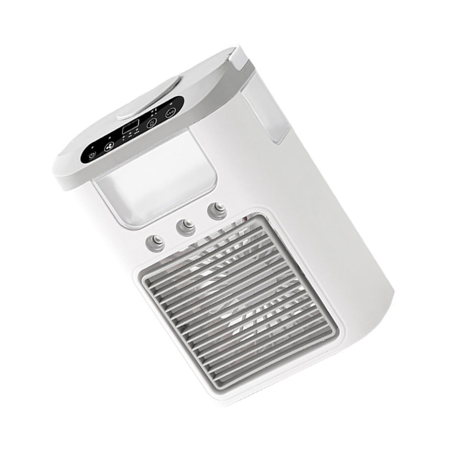 Uqezagpa Grey Portable Air Conditioning Fan Humidifying Desktop Fan With Night Light Household Sprayer Refrigeration Conditioner Small Desktop Misting