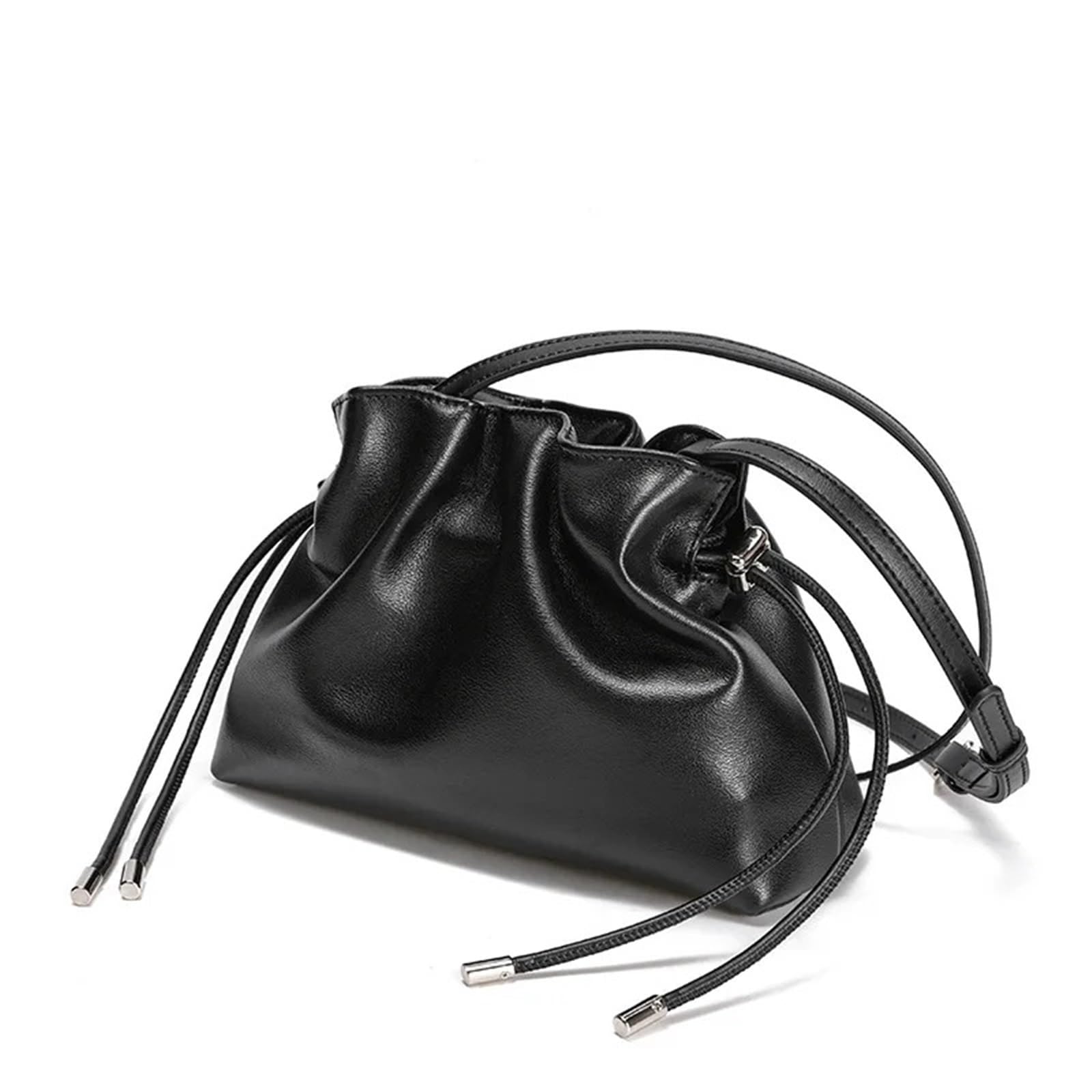 Bolso bandolera plisado de lujo con diseño nube: bolso piel auténtica cordón ajustable, un pequeño y versátil for una dama elegante Para Viajes Compras Trabajo Citas