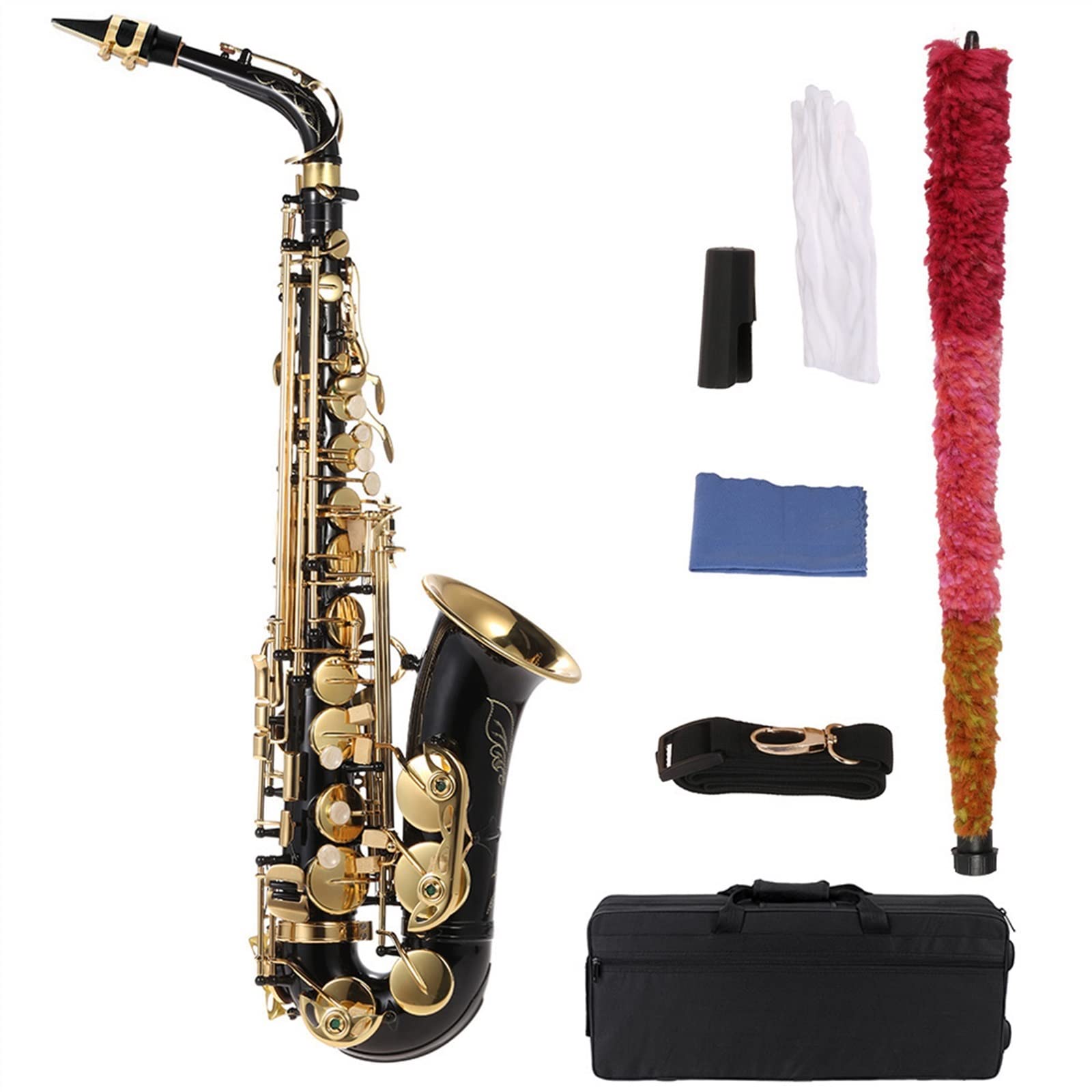 Sassofono MIB Sassofono Contralto Ottone Laccato Oro Mi Piatto Sax Strumento A Fiato Sassofono principiante