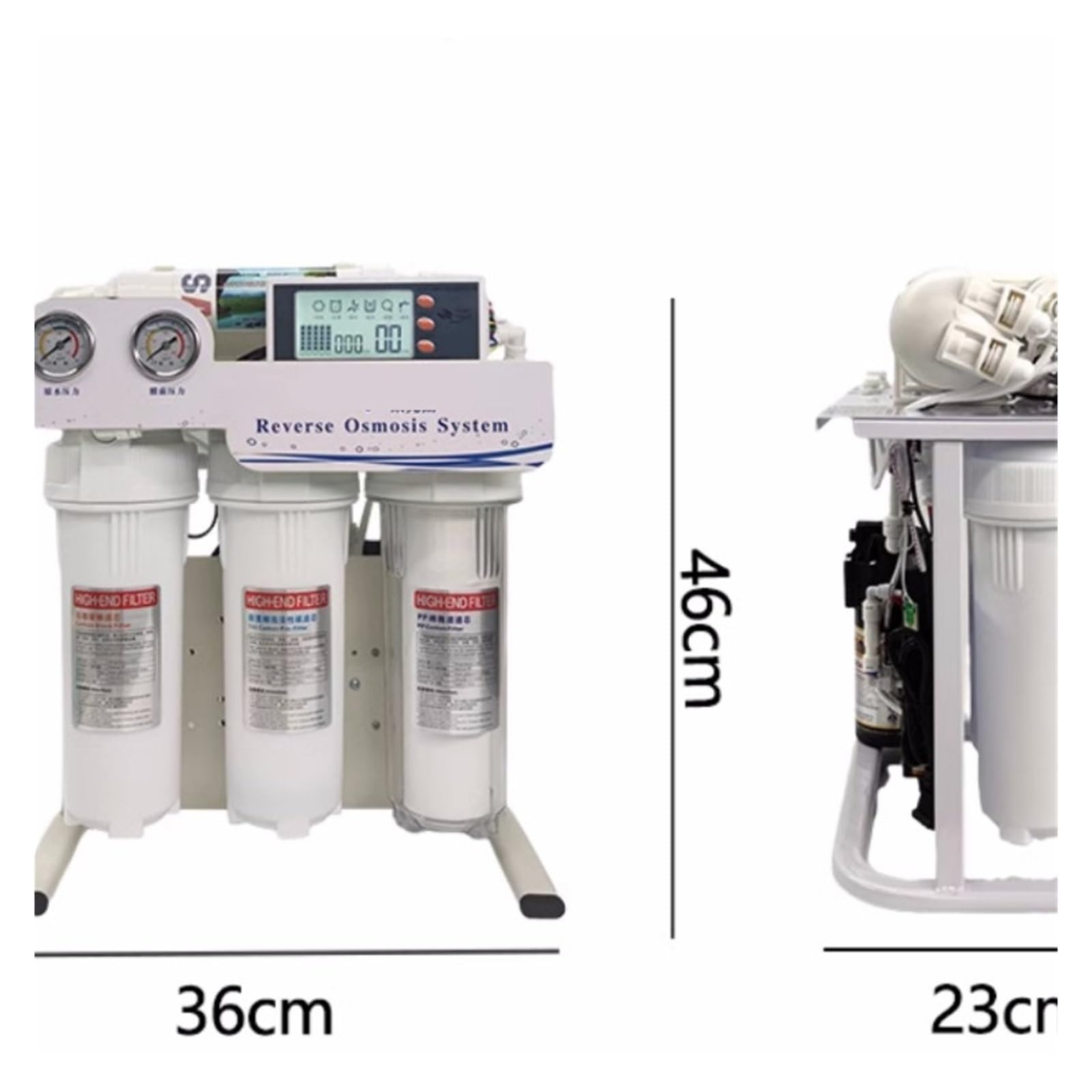 EDEDE Umkehrosmosefilter, 800/1200/1600 GPD Level 5 Filterung RO-Umkehrosmosesystem, Filtersystem Aquarium-Filtersystem, intelligenter automatischer Wasserreiniger für die Küche unter der Spüle(800G)