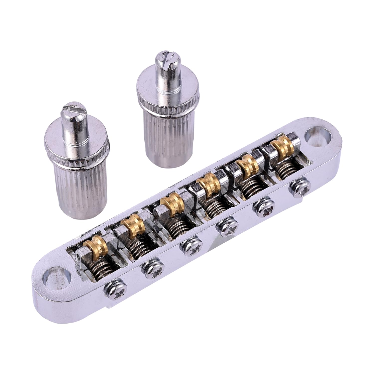 RuiJOTWAT LP ball bearing bridge, upper string bridge, roller code, tailpiece, string nut for guitar accessories Silver - Image 2